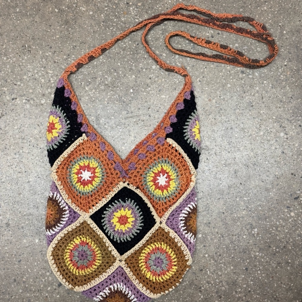 Multicolor Crochet Shoulder Bag